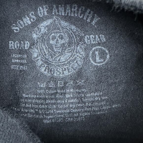Sons of Anarchy Shirt Mens Large Black SAMCRO Reaper American Flag Graphic Tee - Picture 4 of 8